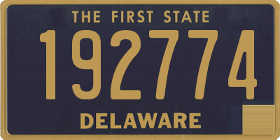 DE license plate 192774