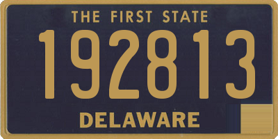 DE license plate 192813