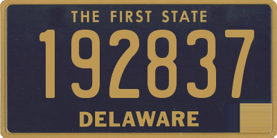 DE license plate 192837