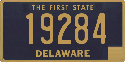 DE license plate 19284