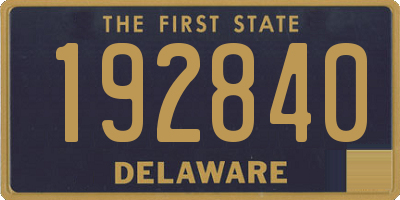 DE license plate 192840