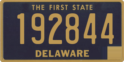 DE license plate 192844
