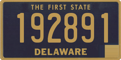DE license plate 192891