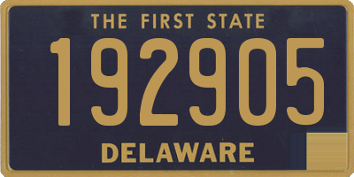DE license plate 192905