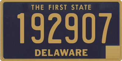 DE license plate 192907