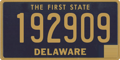DE license plate 192909