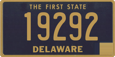 DE license plate 19292