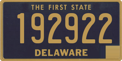 DE license plate 192922