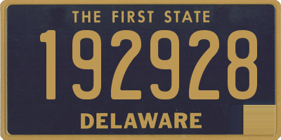 DE license plate 192928
