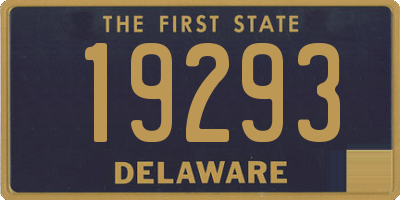DE license plate 19293