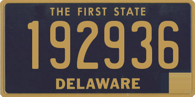 DE license plate 192936