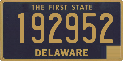 DE license plate 192952