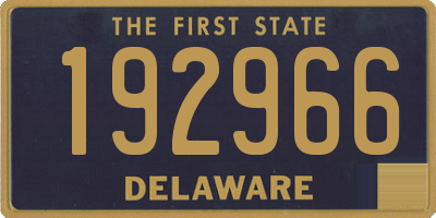 DE license plate 192966