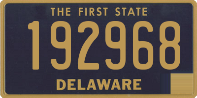DE license plate 192968