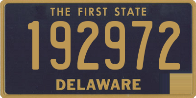 DE license plate 192972