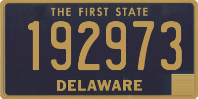 DE license plate 192973