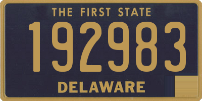 DE license plate 192983