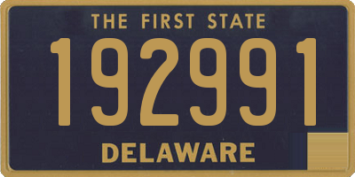 DE license plate 192991