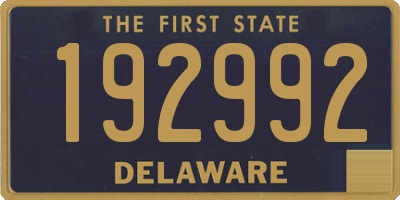 DE license plate 192992