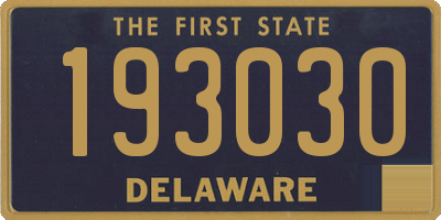 DE license plate 193030
