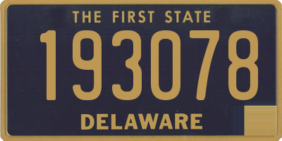DE license plate 193078
