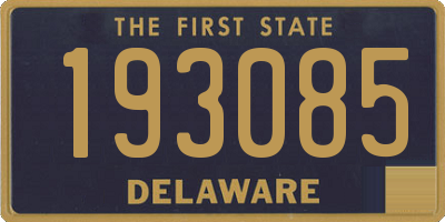 DE license plate 193085