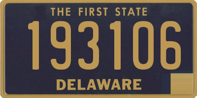 DE license plate 193106