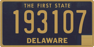 DE license plate 193107
