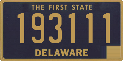 DE license plate 193111