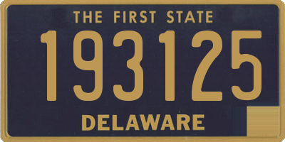 DE license plate 193125