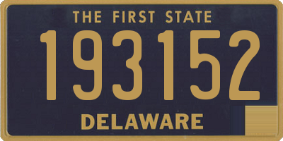 DE license plate 193152