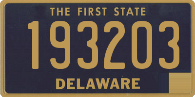 DE license plate 193203