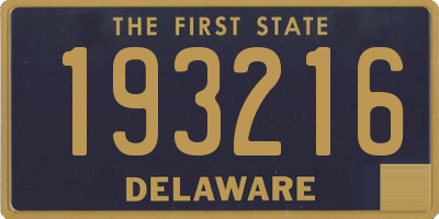 DE license plate 193216