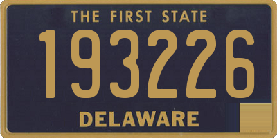 DE license plate 193226