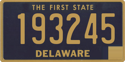 DE license plate 193245