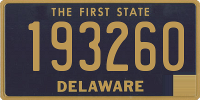 DE license plate 193260