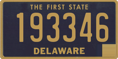DE license plate 193346