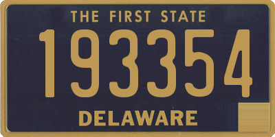 DE license plate 193354