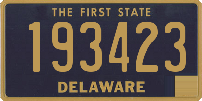 DE license plate 193423