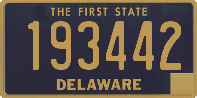 DE license plate 193442