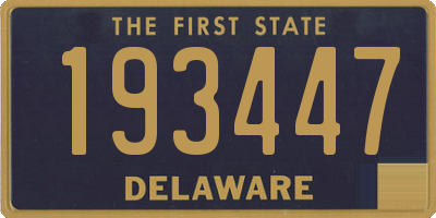 DE license plate 193447