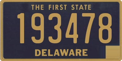 DE license plate 193478