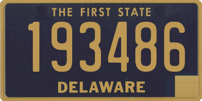 DE license plate 193486