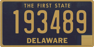 DE license plate 193489