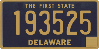 DE license plate 193525