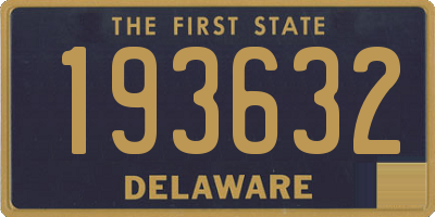 DE license plate 193632