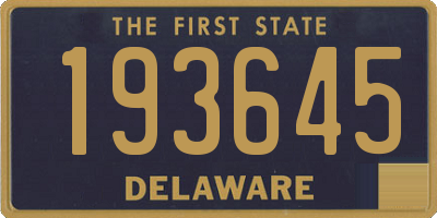 DE license plate 193645