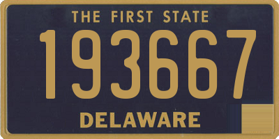 DE license plate 193667