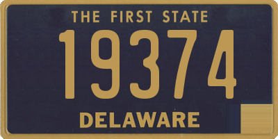 DE license plate 19374