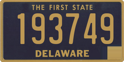 DE license plate 193749